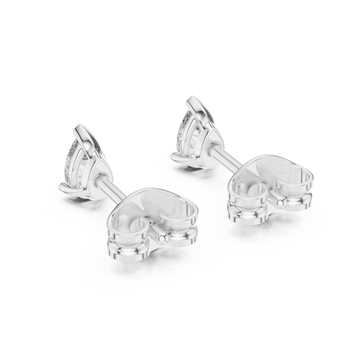 Lunessa Pear Diamond Sculpted Studs