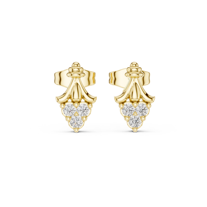 Regal Fleur Diamond Crown Studs
