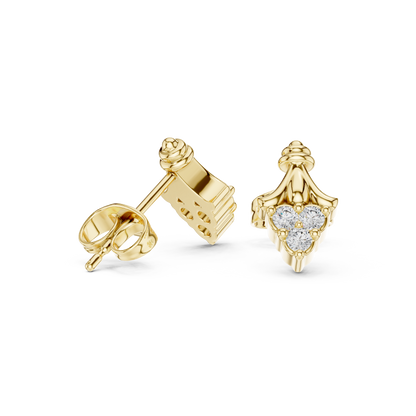 Regal Fleur Diamond Crown Studs