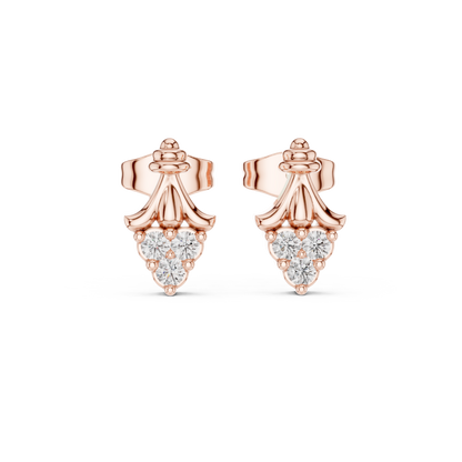 Regal Fleur Diamond Crown Studs