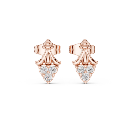 Regal Fleur Diamond Crown Studs