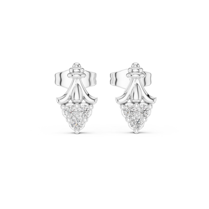Regal Fleur Diamond Crown Studs