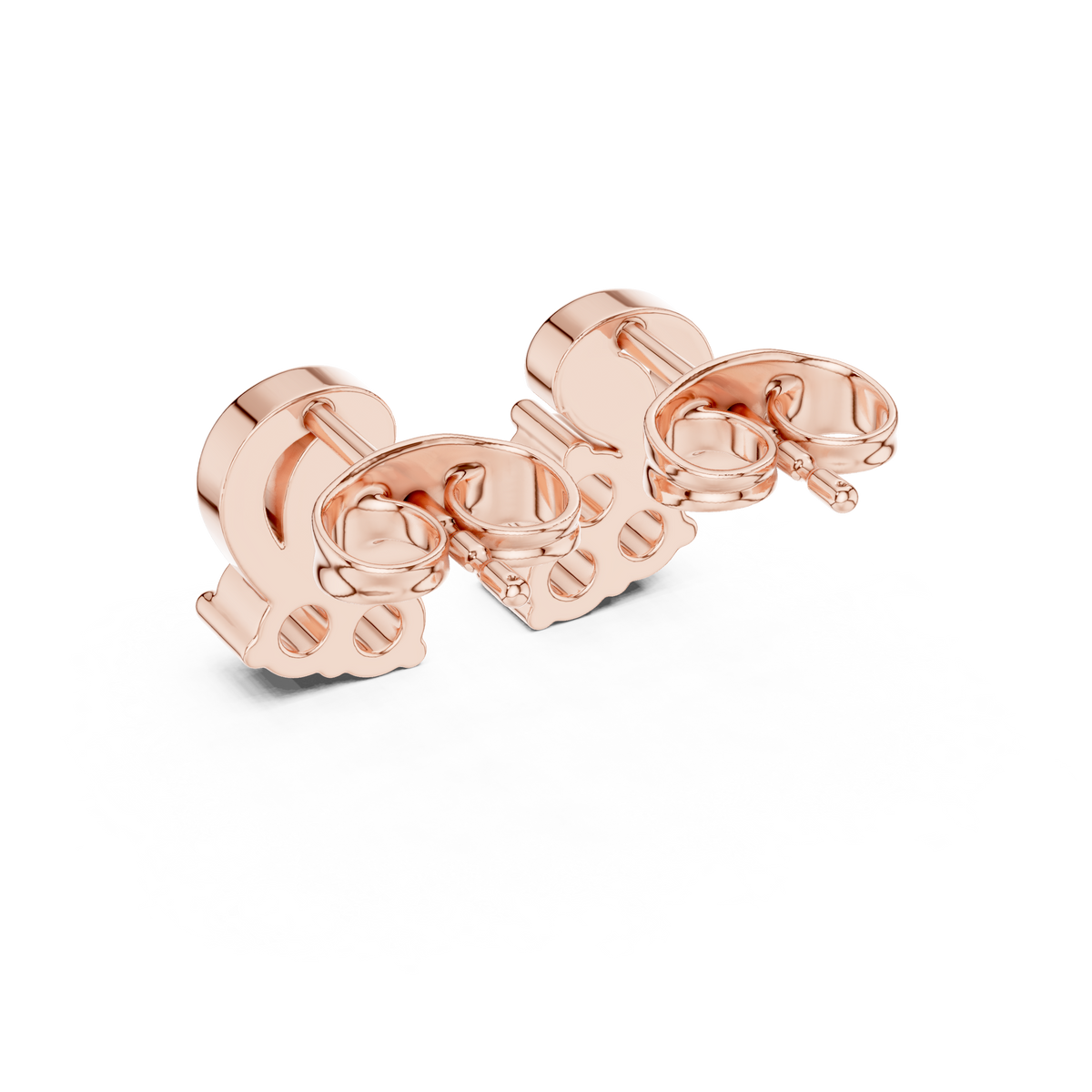 Sculpted Leaf Trio Diamond Studs