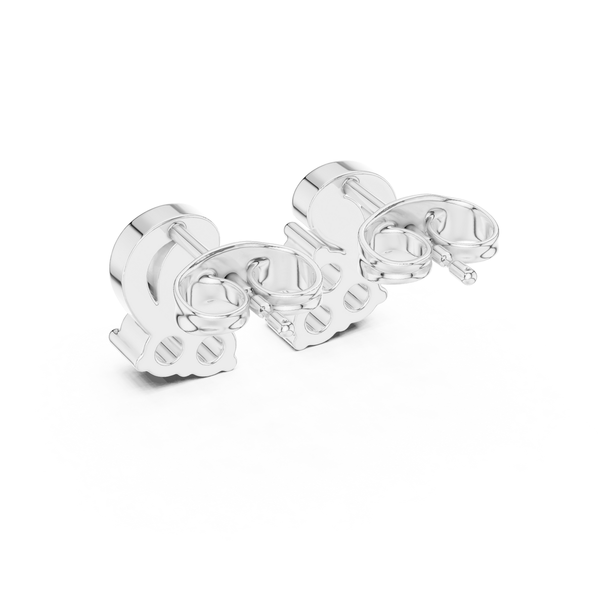 Sculpted Leaf Trio Diamond Studs