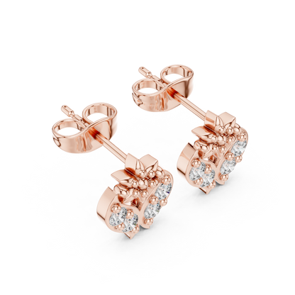 Petal Crest Cluster Diamond Studs