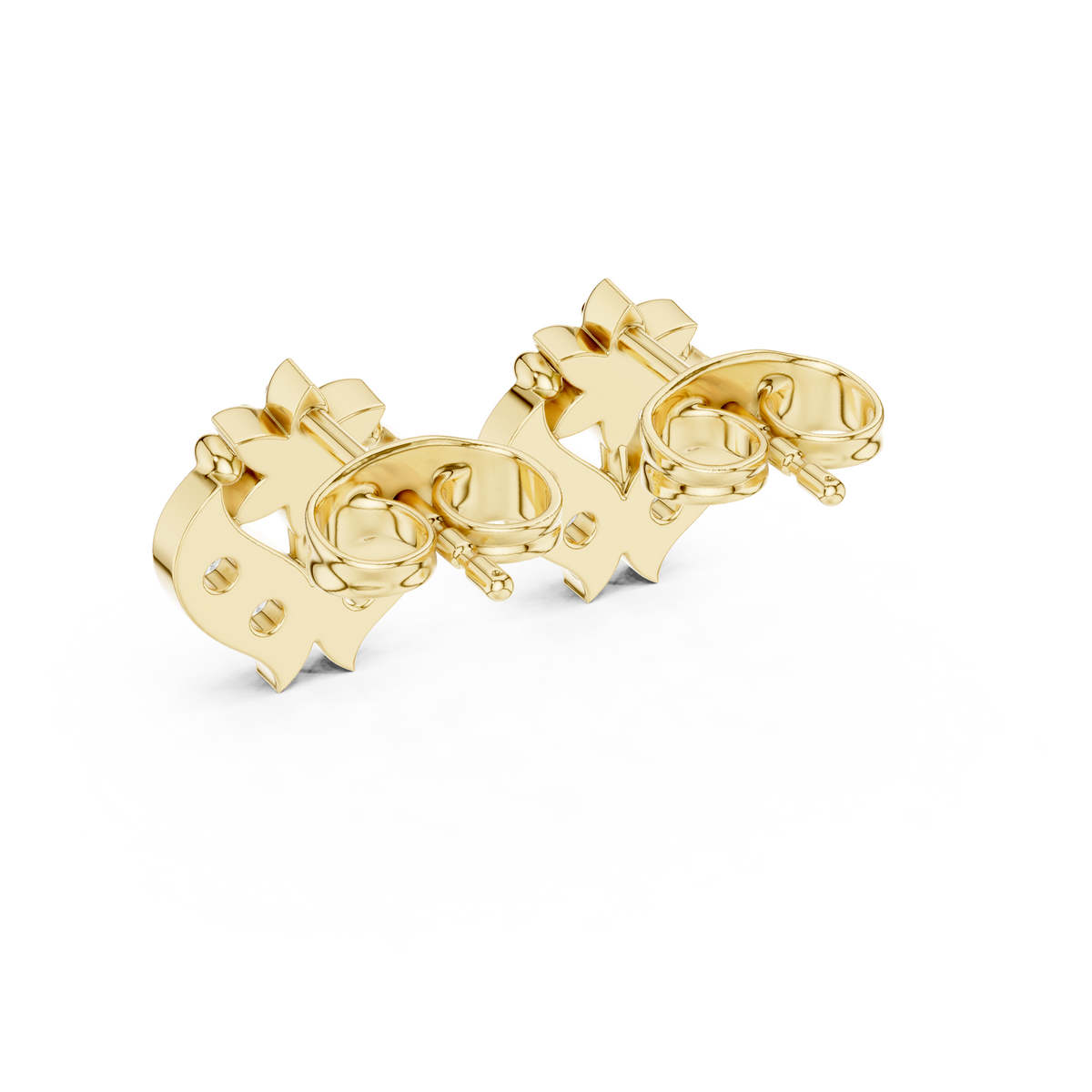 Petal Crest Cluster Diamond Studs