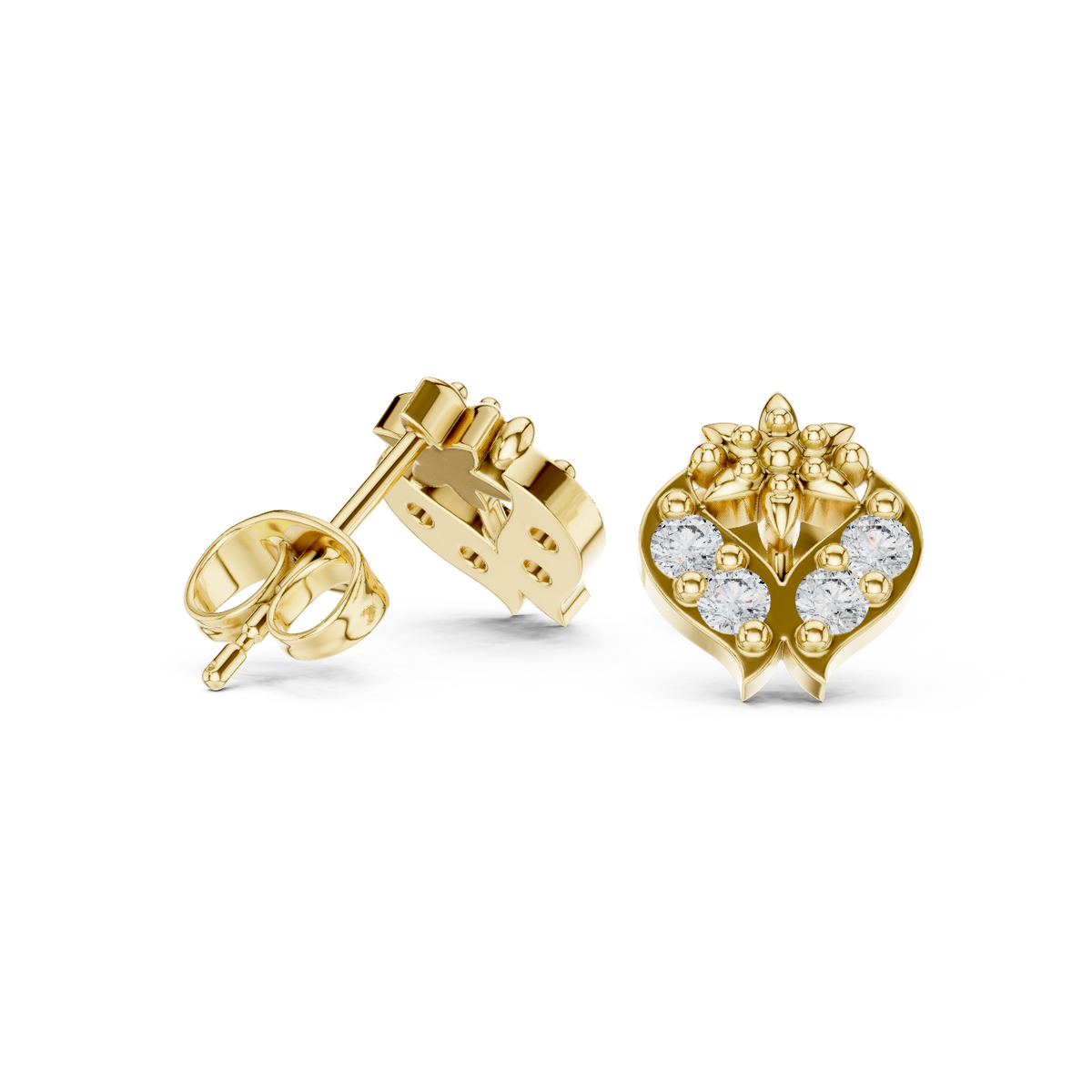 Petal Crest Cluster Diamond Studs
