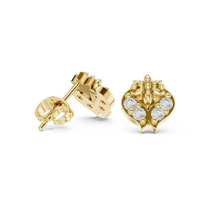 Petal Crest Cluster Diamond Studs