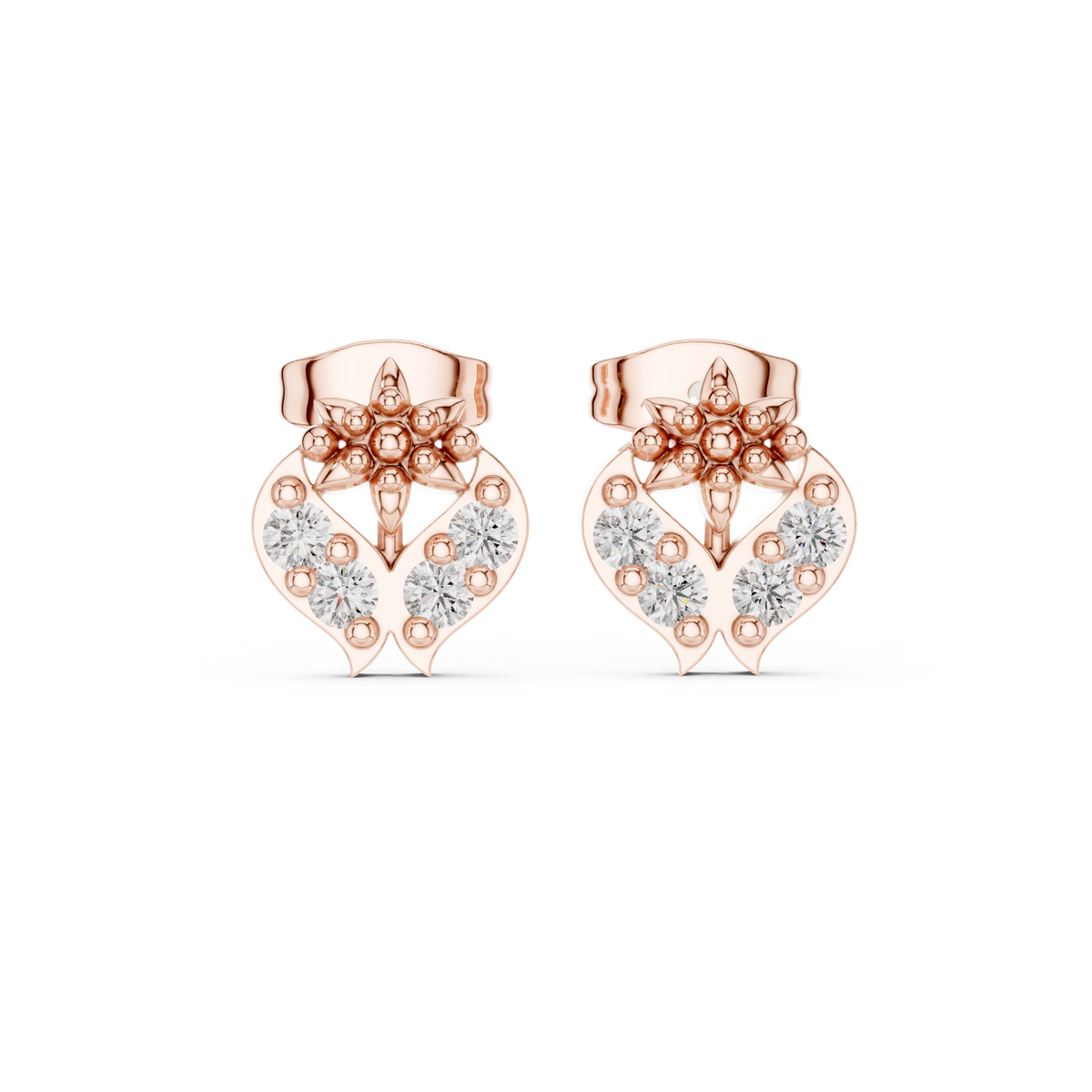 Petal Crest Cluster Diamond Studs