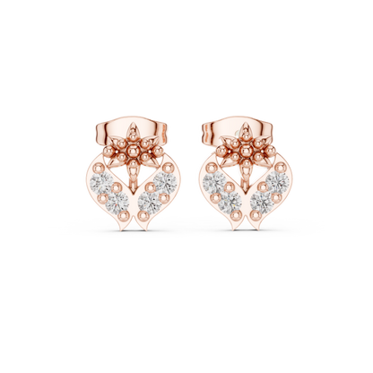 Petal Crest Cluster Diamond Studs