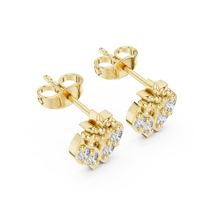 Petal Crest Cluster Diamond Studs