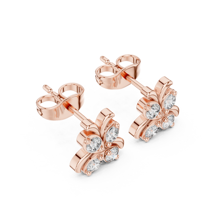 Sculpted Butterfly Quartet Diamond Studs