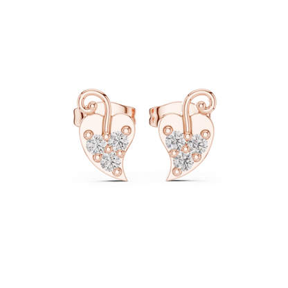 Heartleaf Swirl Quartet Diamond Studs