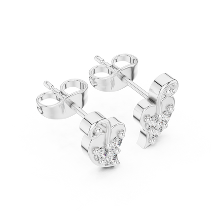Heartleaf Swirl Quartet Diamond Studs