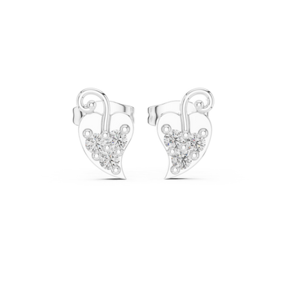 Heartleaf Swirl Quartet Diamond Studs