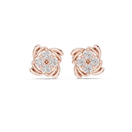 Laurel Bloom Quartet Diamond Studs