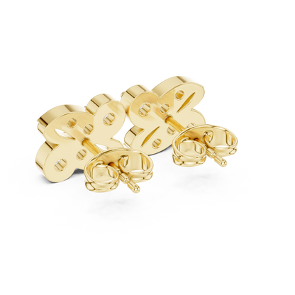 Butterfly Bow Quartet Diamond Studs