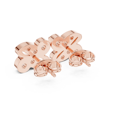 Butterfly Bow Quartet Diamond Studs