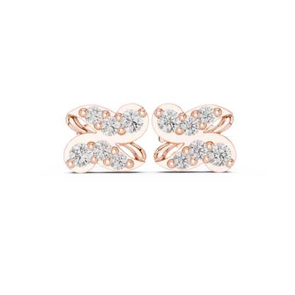 Butterfly Bow Quartet Diamond Studs