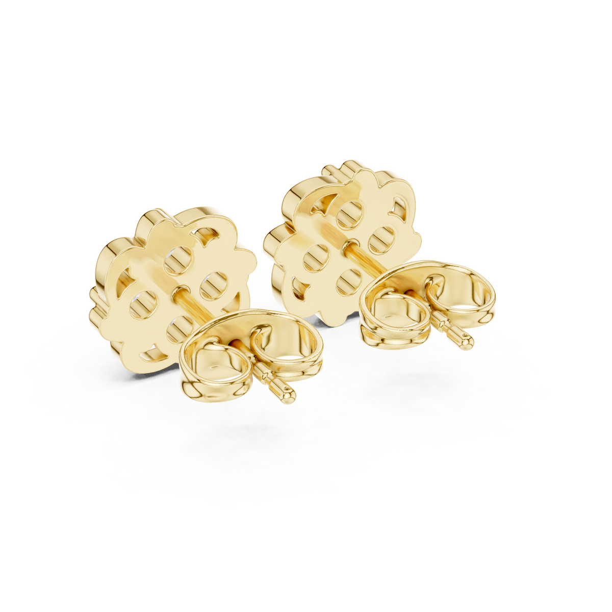 Floral Crest Quartet Diamond Studs