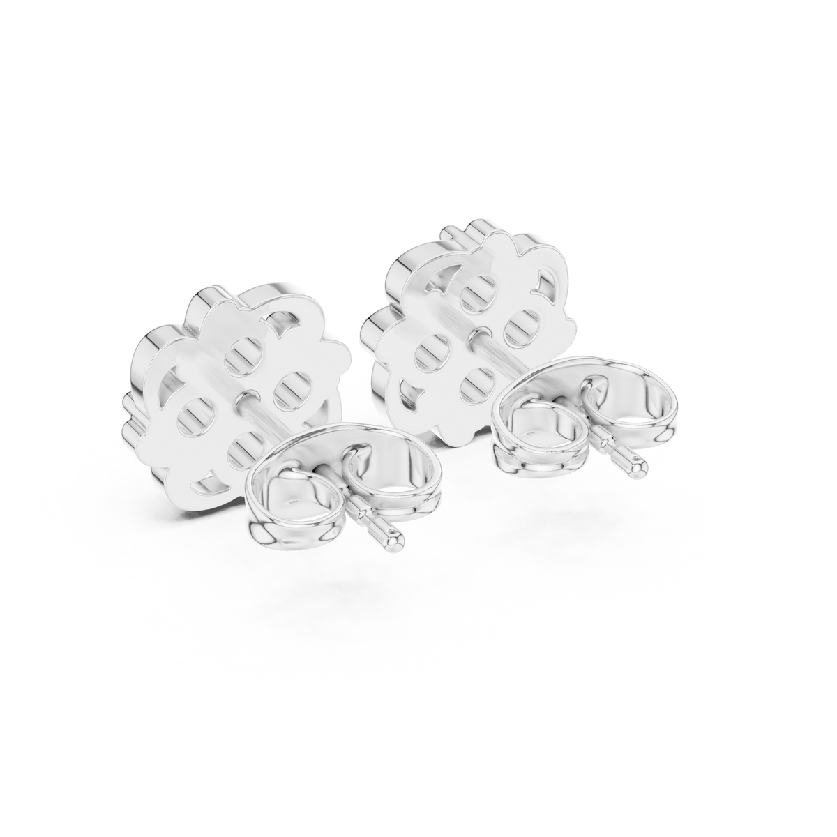 Floral Crest Quartet Diamond Studs