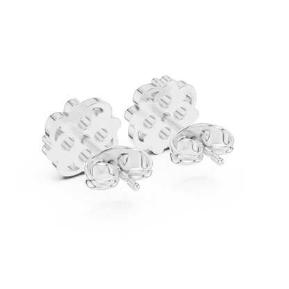 Floral Crest Quartet Diamond Studs