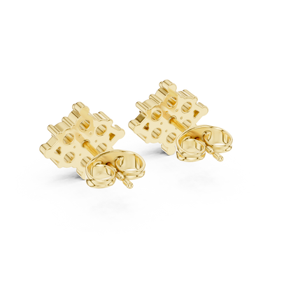 Petal Crown Cluster Diamond Studs