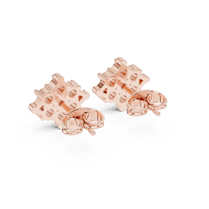 Petal Crown Cluster Diamond Studs