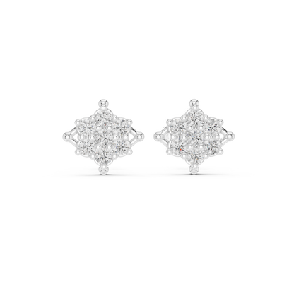 Petal Crown Cluster Diamond Studs