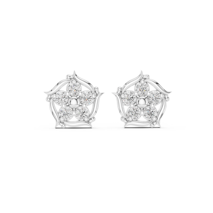 Regal Vine Blossom Diamond Studs