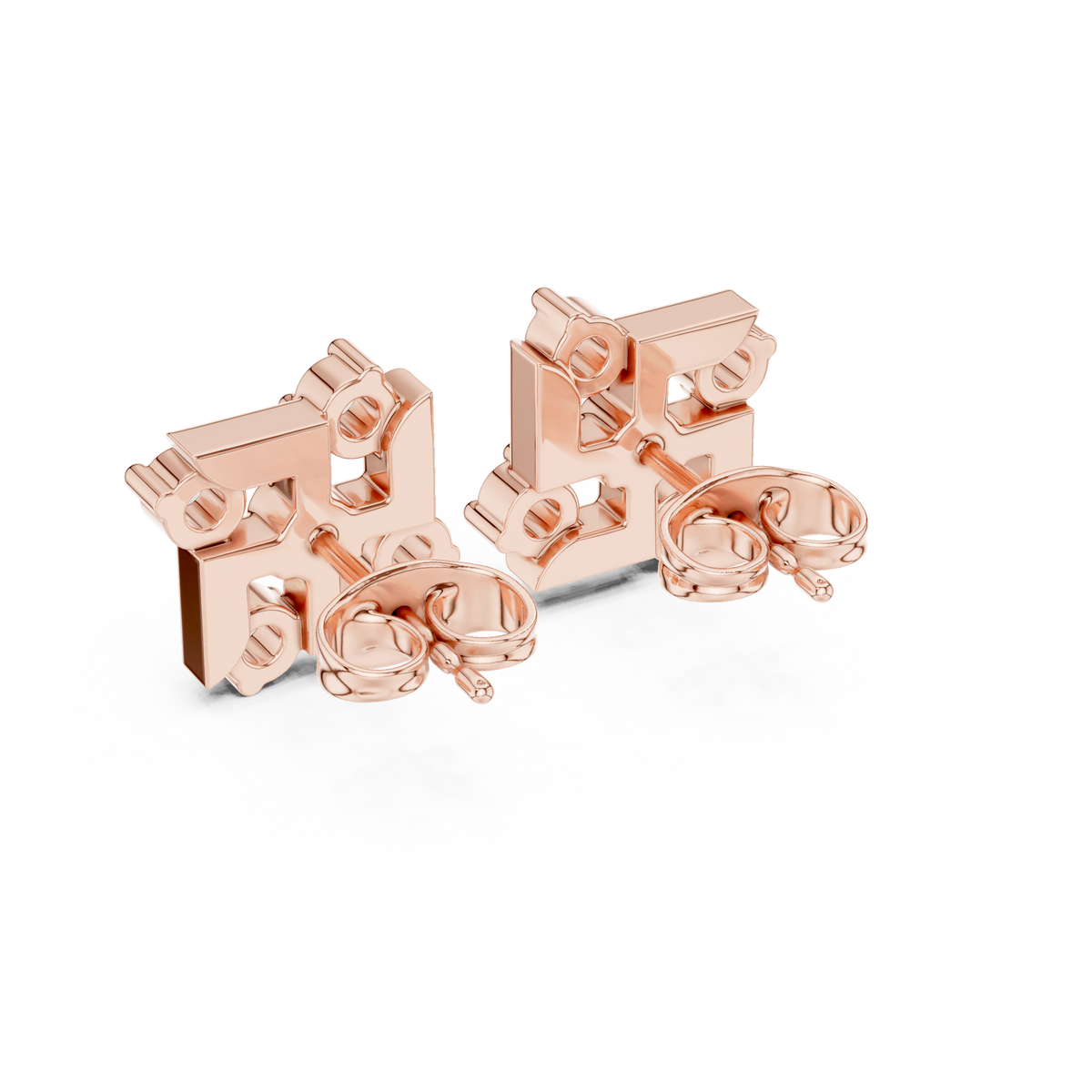 Lattice Crest Cluster Diamond Studs