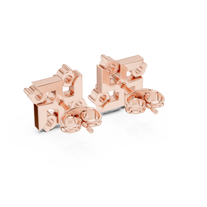 Lattice Crest Cluster Diamond Studs