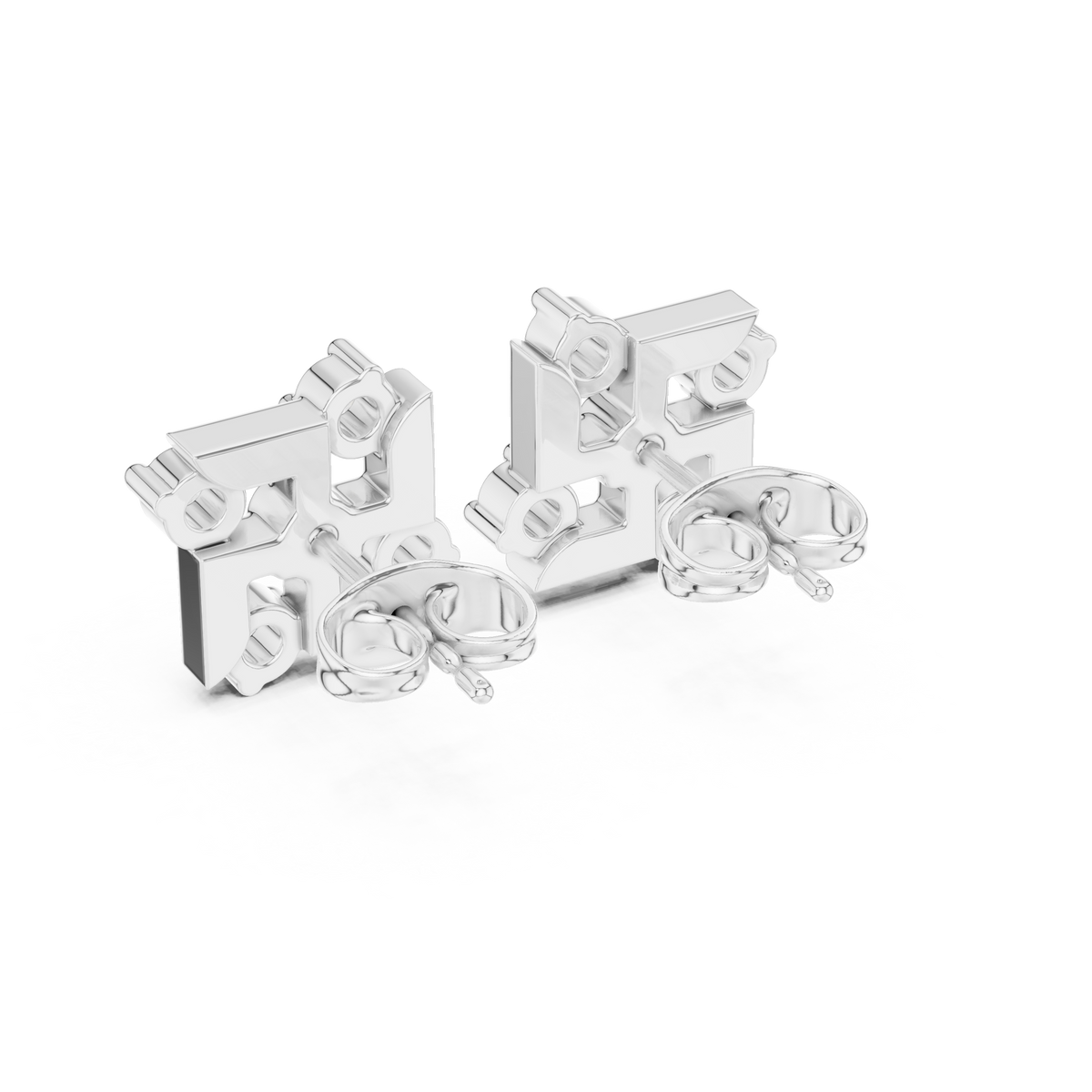 Lattice Crest Cluster Diamond Studs