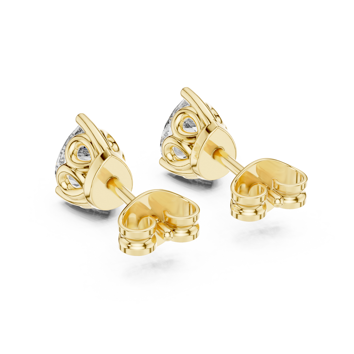 Sorielle Pear Diamond Crown Studs