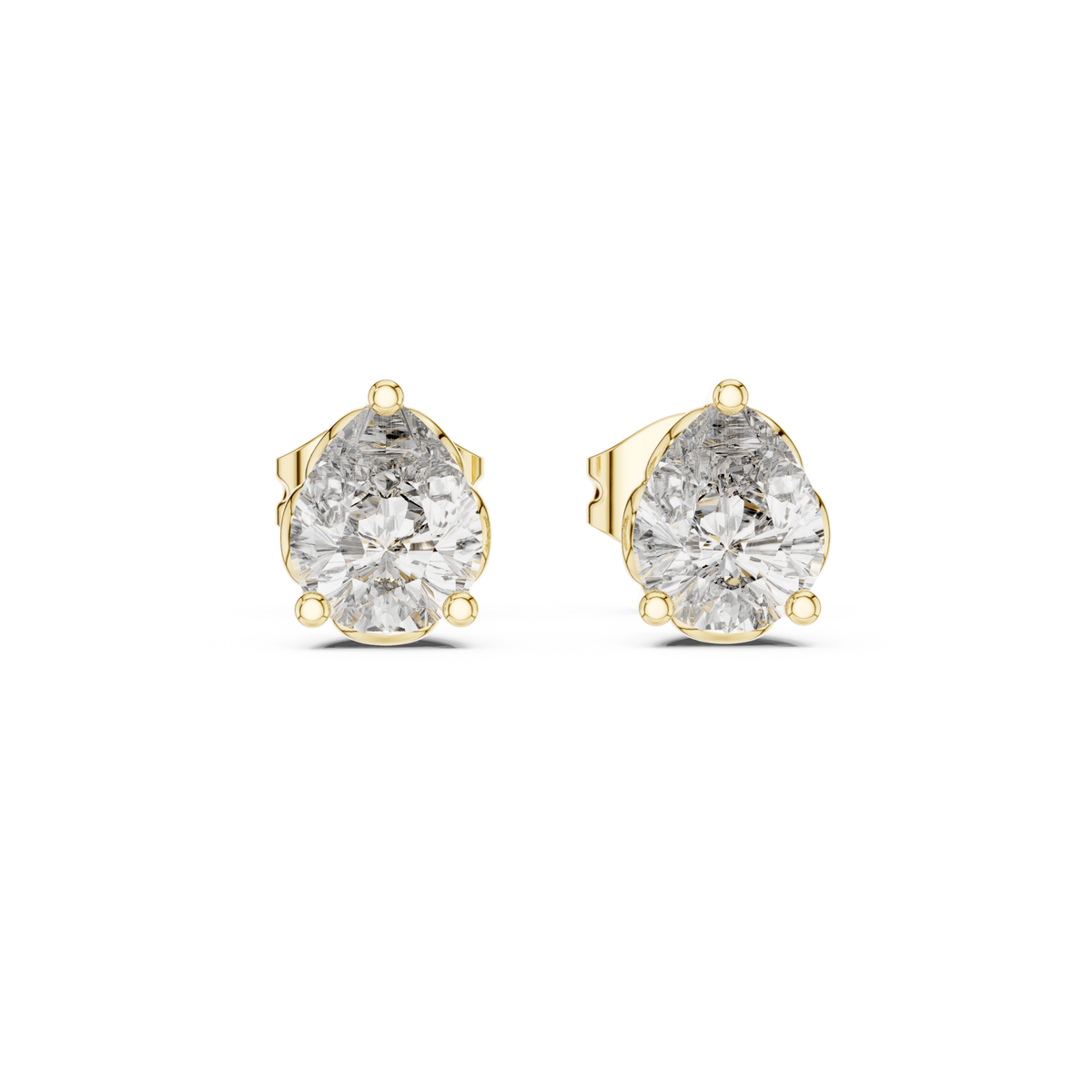 Sorielle Pear Diamond Crown Studs