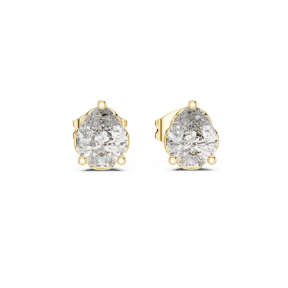 Sorielle Pear Diamond Crown Studs