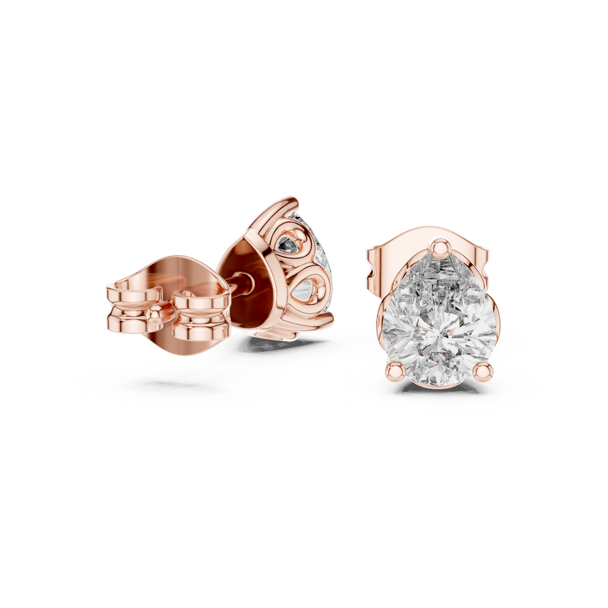 Sorielle Pear Diamond Crown Studs