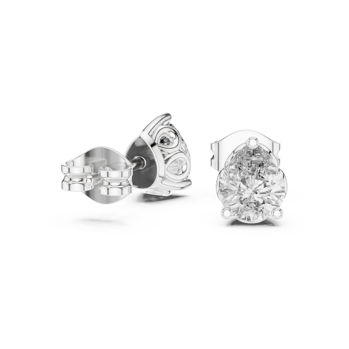 Sorielle Pear Diamond Crown Studs