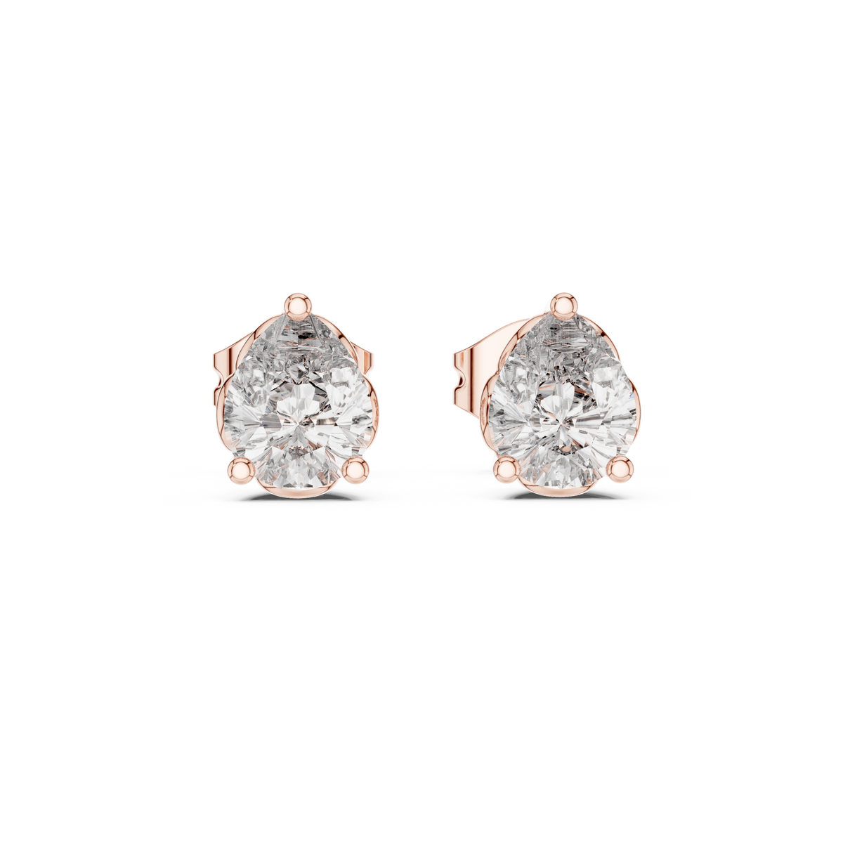 Sorielle Pear Diamond Crown Studs