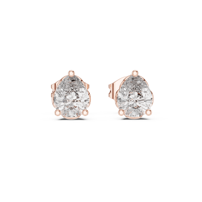 Sorielle Pear Diamond Crown Studs