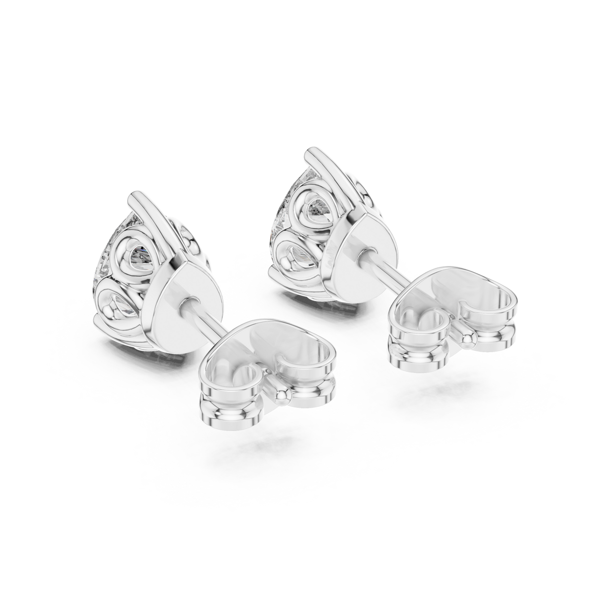 Sorielle Pear Diamond Crown Studs