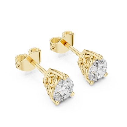 Sorielle Pear Diamond Crown Studs