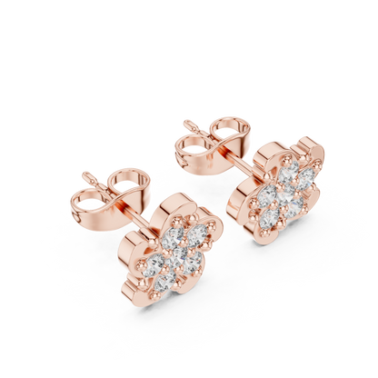 Petal Mosaic Cluster Diamond Studs