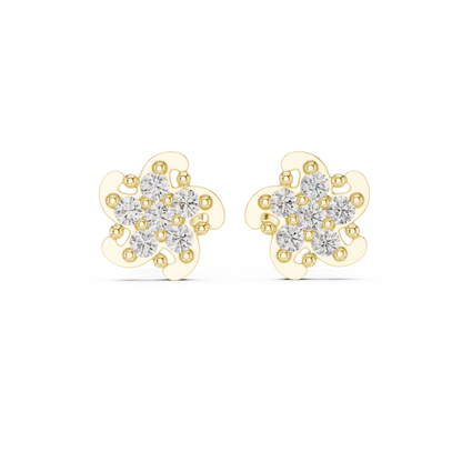 Petal Mosaic Cluster Diamond Studs