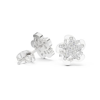 Petal Mosaic Cluster Diamond Studs