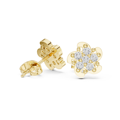 Petal Mosaic Cluster Diamond Studs