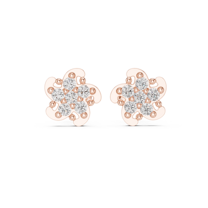 Petal Mosaic Cluster Diamond Studs