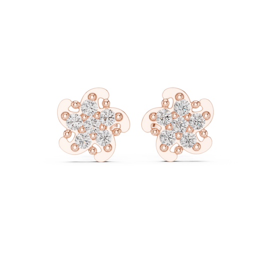 Petal Mosaic Cluster Diamond Studs