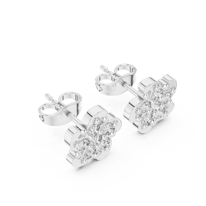 Petal Mosaic Cluster Diamond Studs