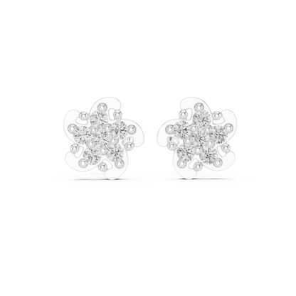Petal Mosaic Cluster Diamond Studs